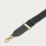 Large black suede and synthetic material shopper
