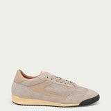 Men's vintage slim beige suede sneakers