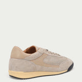 Men's vintage slim beige suede sneakers