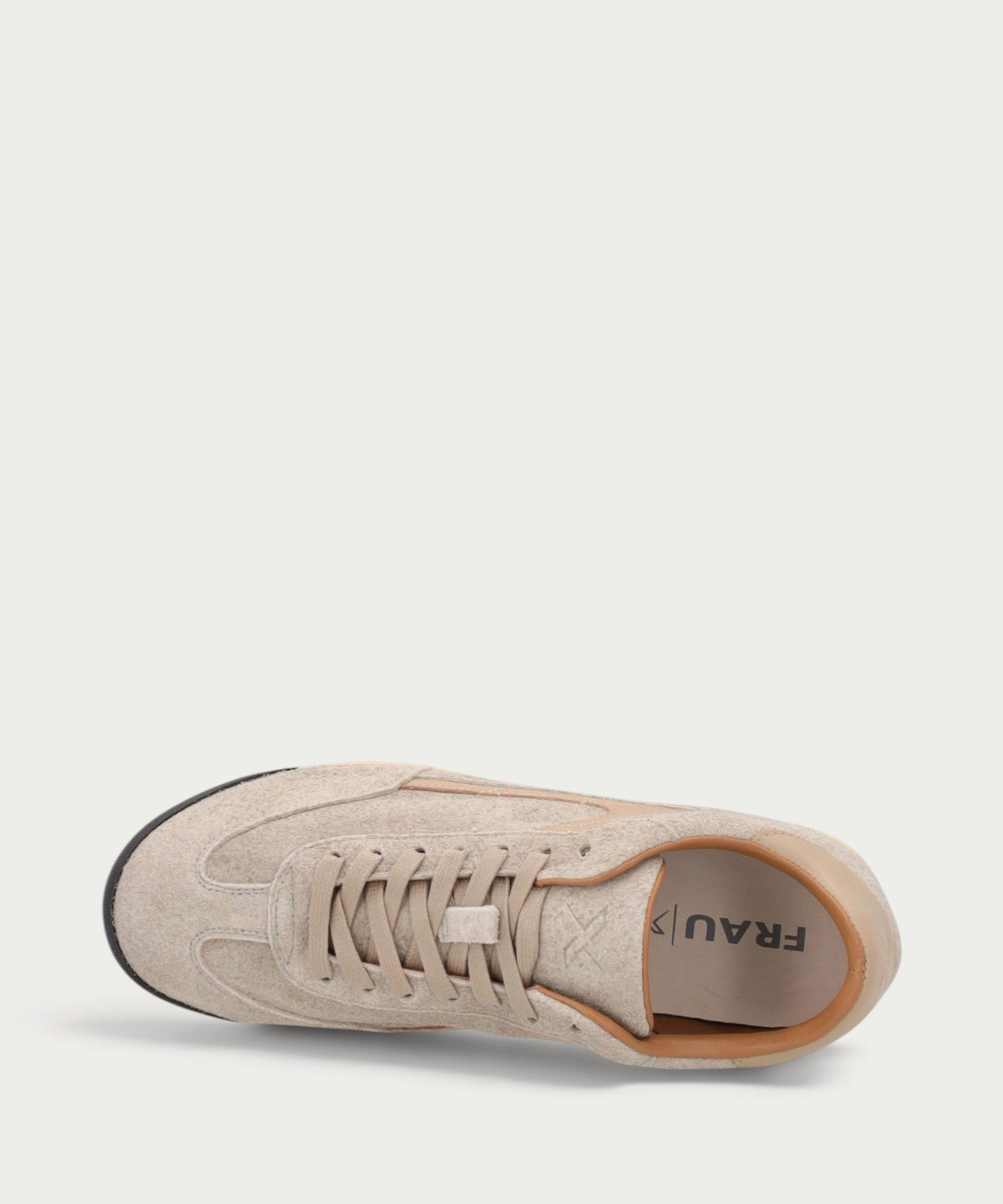 Sneakers vintage slim uomo in pelle scamosciata beige