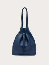 Beuteltasche aus Leder - Blau | FRAU