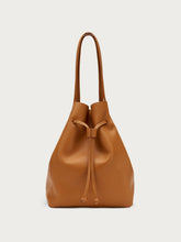 Beuteltasche aus Leder - Blau | FRAU