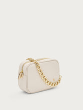 Small leather bag with chain strap - Cream | FRAU