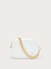 Small leather bag with chain strap - Cream | FRAU