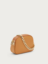 Tasche aus Leder mit Kette - Karamell | FRAU