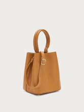 Mini-Bucket-Bag aus Leder - Karamell | FRAU