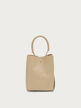 Mini-Bucket-Bag aus Leder - Sand | FRAU