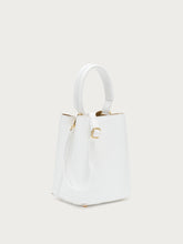Mini-Bucket-Bag aus Leder - Weiß | FRAU