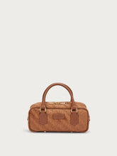 Bauletto-Tasche aus Bast - Karamell | FRAU