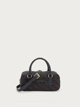 Raffia Boston bag - Black | FRAU