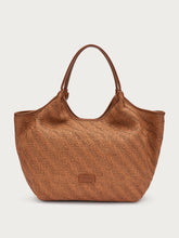 Maxi-Shopper aus Bast - Karamell | FRAU