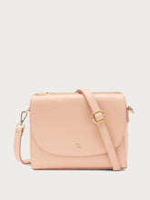 Rigid crossbody bag with flap - Pink | FRAU