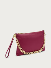 Leather clutch with chain - Cosmos | FRAU
