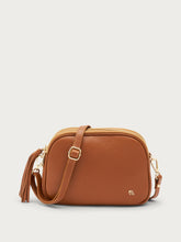 Medium leather bag with chain - Wood | FRAU