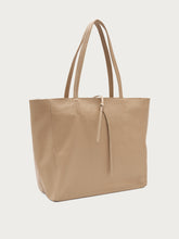 Soft leather shopping tote - Sand | FRAU