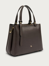 Medium tumbled leather handbag - Chocolate | FRAU