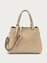 Medium tumbled leather handbag - Sand | FRAU