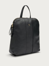 Tumbled leather backpack - Black | FRAU