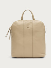 Tumbled leather backpack - Sand | FRAU