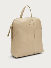 Tumbled leather backpack - Sand | FRAU