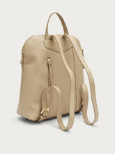 Tumbled leather backpack - Sand | FRAU