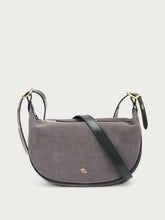 Soft suede handbag - Asphalt | FRAU