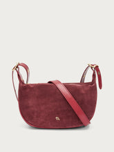 Soft suede handbag - Bordeaux | FRAU