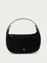 Soft suede handbag - Black | FRAU
