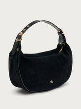 Soft suede handbag - Black | FRAU