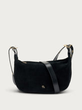 Soft suede handbag - Black | FRAU