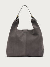 Soft suede tote bag - Asphalt | FRAU