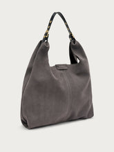 Soft suede tote bag - Asphalt | FRAU