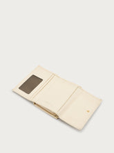 Leather tri-fold purse - Cream | FRAU