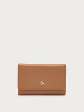 Tri-Fold-Portemonnaie aus Leder - Creme | FRAU